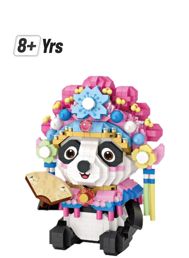 1070pcs Huadan Panda, Guochao Assembly Model Ornaments Building Blocks Toys, Children'S Educational Game Gifts - Image 1