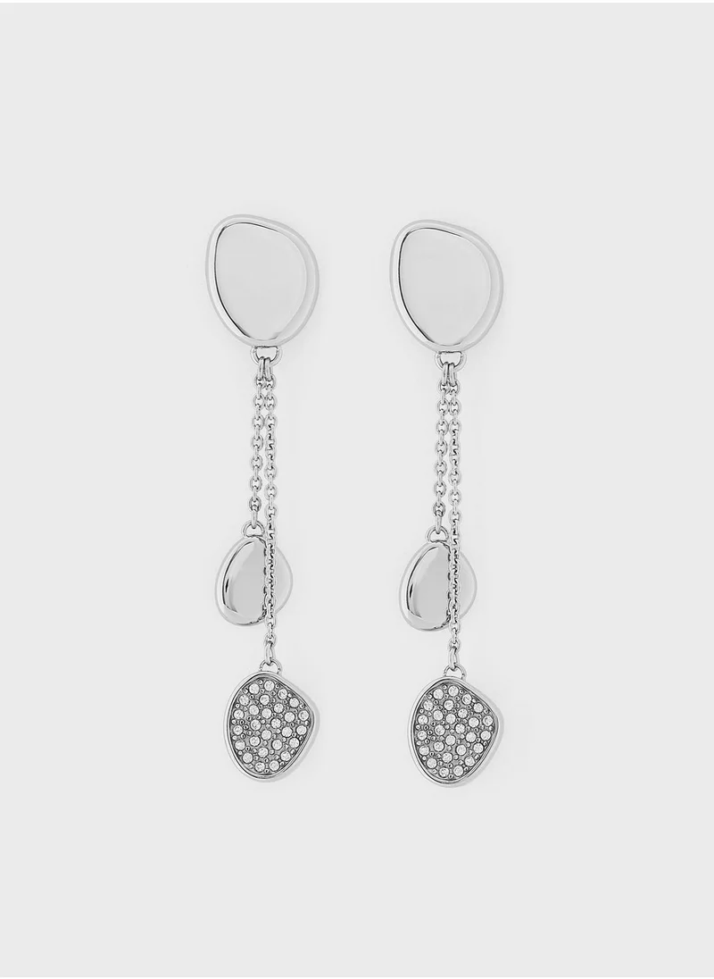 CALVIN KLEIN Stainless Steel With Crystal Earrings