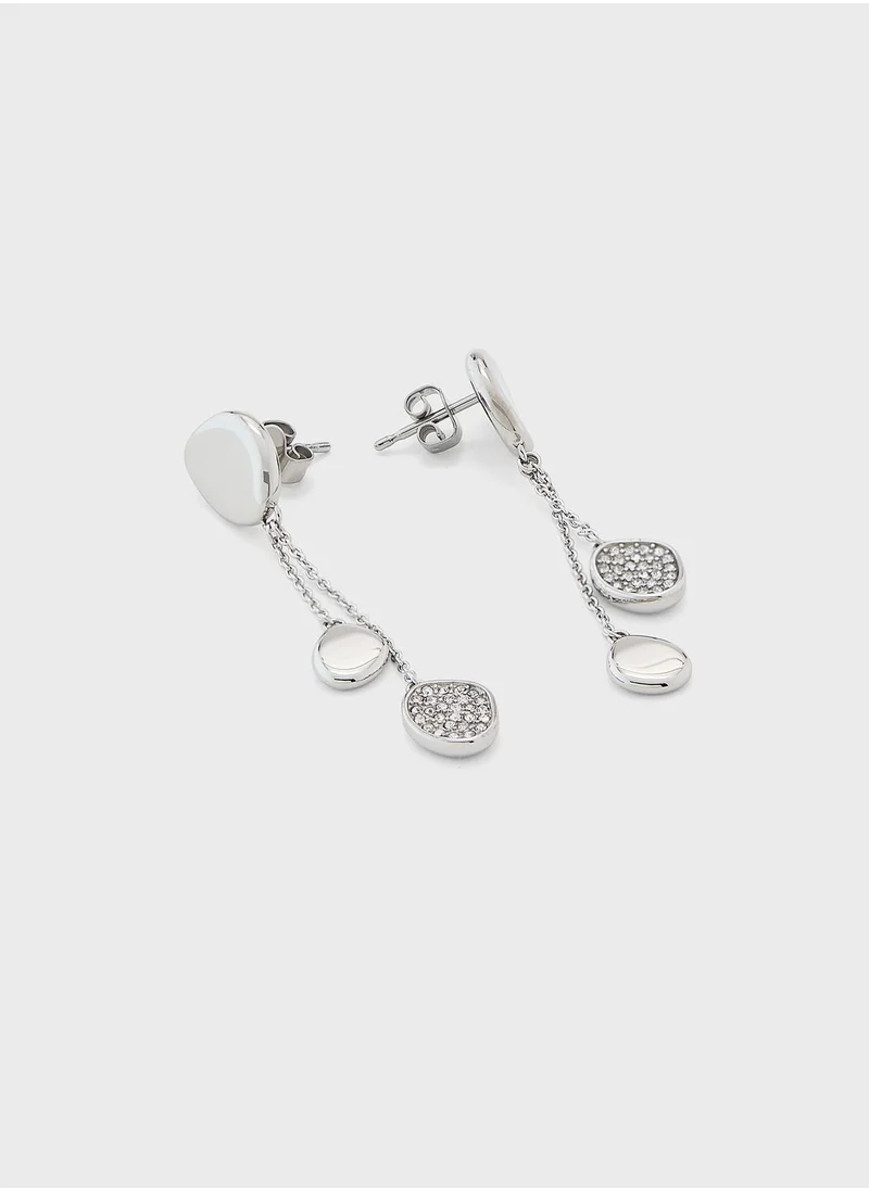 CALVIN KLEIN Stainless Steel With Crystal Earrings