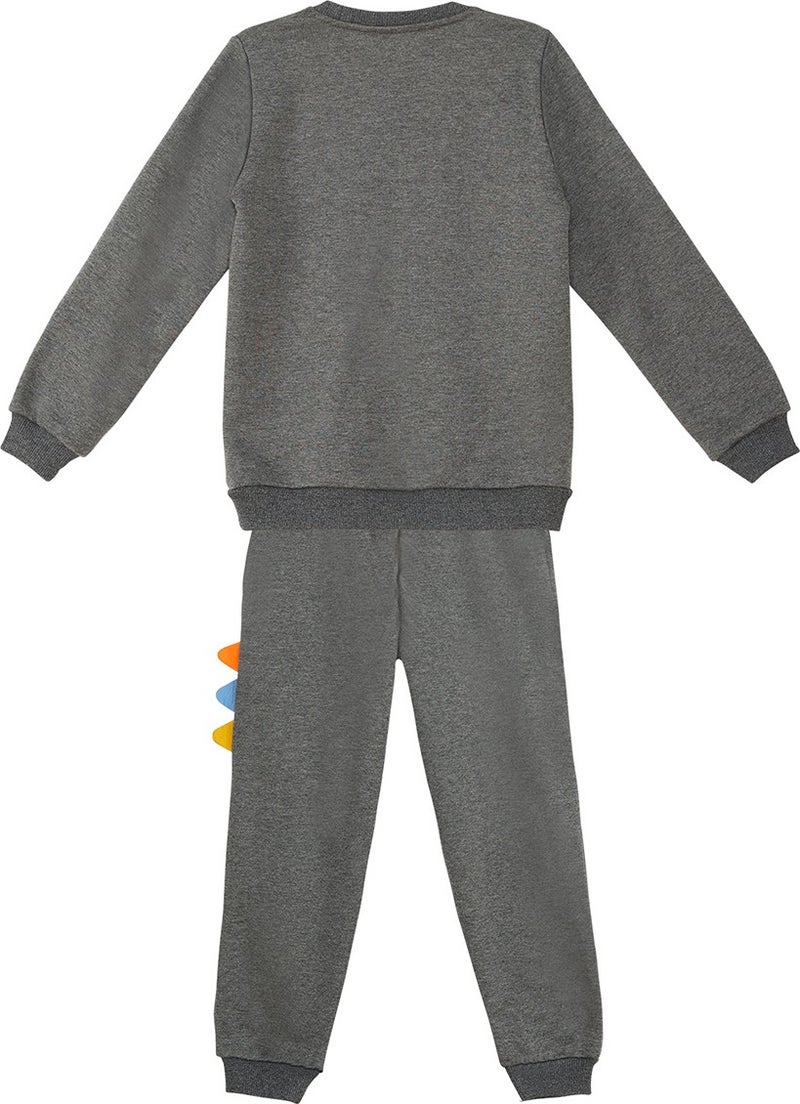 Denokids Rawr Crawling Boy Anthracite Tracksuit  - Image 4