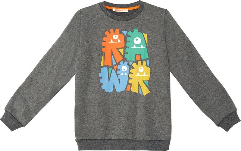 Denokids Rawr Crawling Boy Anthracite Tracksuit  - Image 5