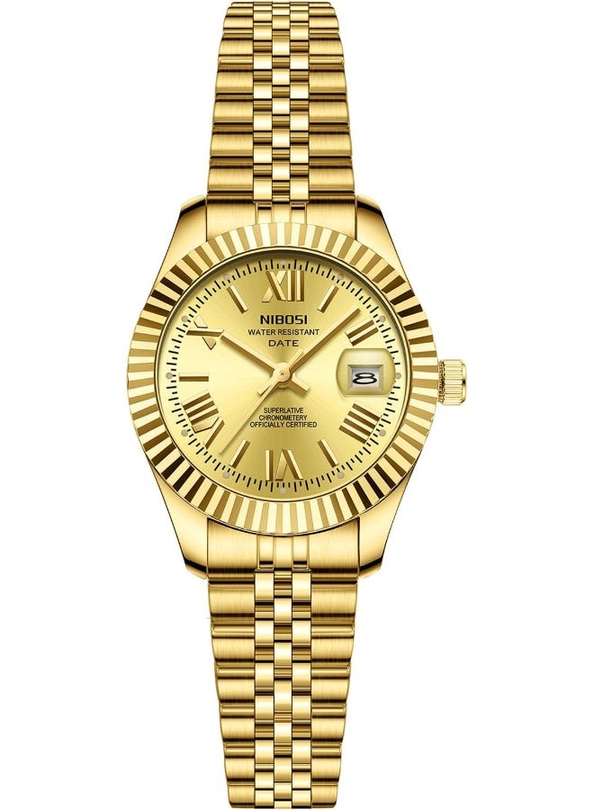 NIBOSI Women Watch Analog Quartz Stainless Steel Waterproof Classic Desiger Date Watches for Women - Image 1