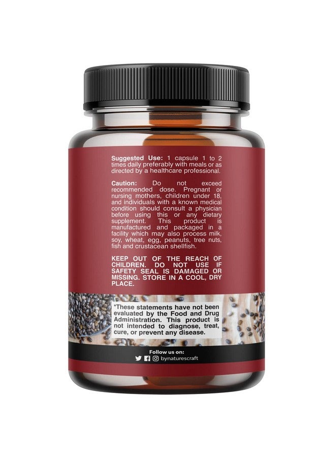 Natures Design Chia Seed Oil Extract Capsules Plant Based Omega 3 6 9 Supplement And Daily Fiber Capsules For Adults Digestive Support Immunity And Heart Health Omega 3 Fatty Acids Supplement For Men And Women - Image 3