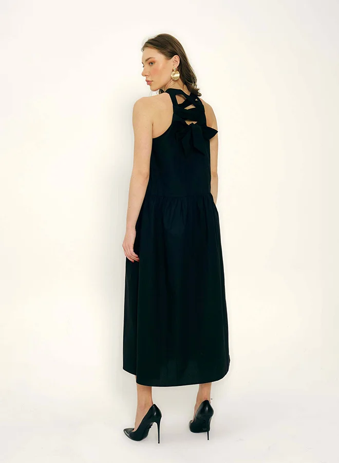 Virgio VIRGIO 100% Cotton Halter Neck Tiered Maxi Dress