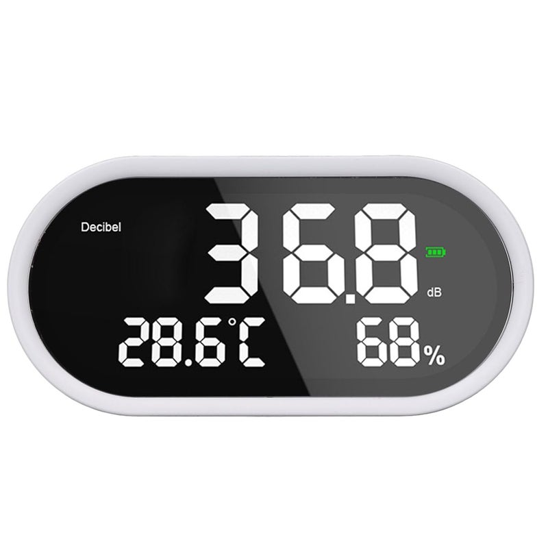 Digital Decibel Meter with Temperature Humidity LCD Backlit Screen Rechargeable Battery - Image 4