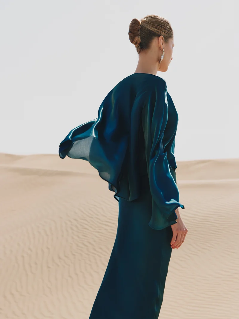 Lichi  Shimmering blouse with loose sleeves for Women | Best Price UAE
