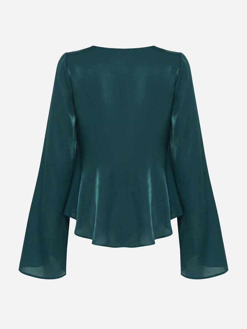 Lichi  Shimmering blouse with loose sleeves for Women | Best Price UAE
