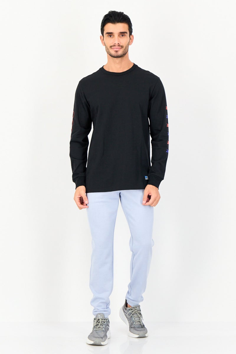 Reebok Men Sportswear Fit Long Sleeve Outdoor T-Shirt, Black - Image 2