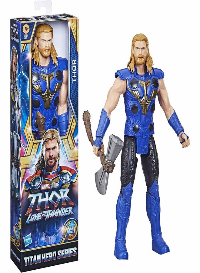 THOR Marvel Avengers Titan Hero Series Thor Toy, 12-Inch-Scale Thor: Love and Thunder Action Figure with Accessory, Toys for Kids Ages 4 and Up - Image 4