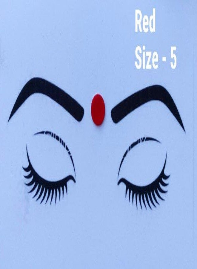 Spardha Bindi pack of 12 dibbi (red) (Size 5) - Image 1