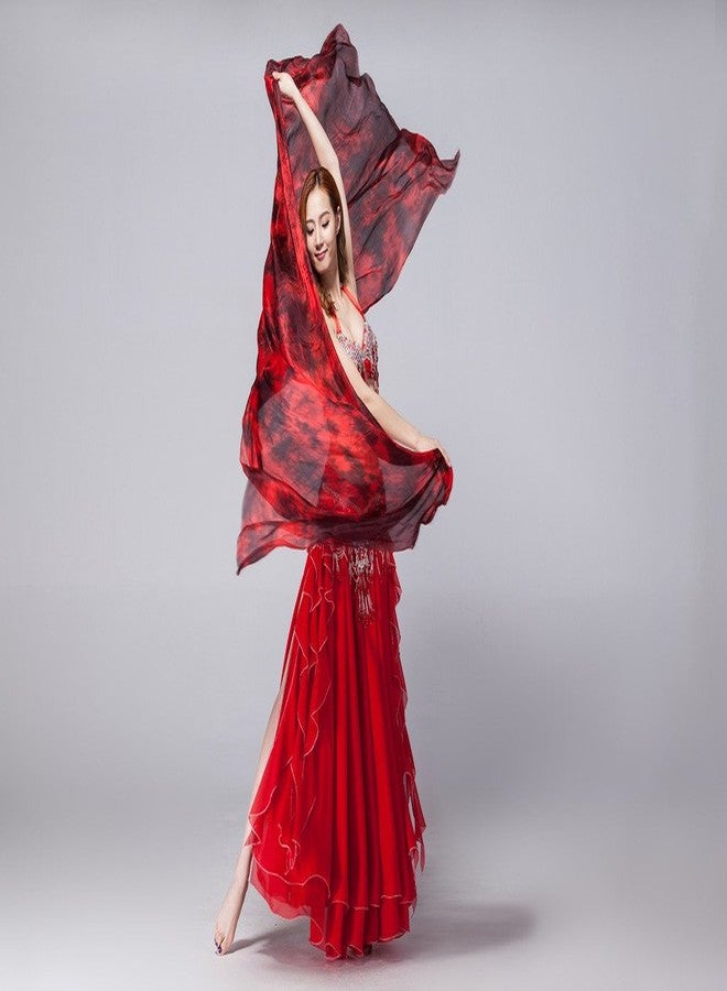 ZLTdream Women's 100% Silk Belly Dance Veils and Scarf Colors 98.4 * 43.3inch - Image 4