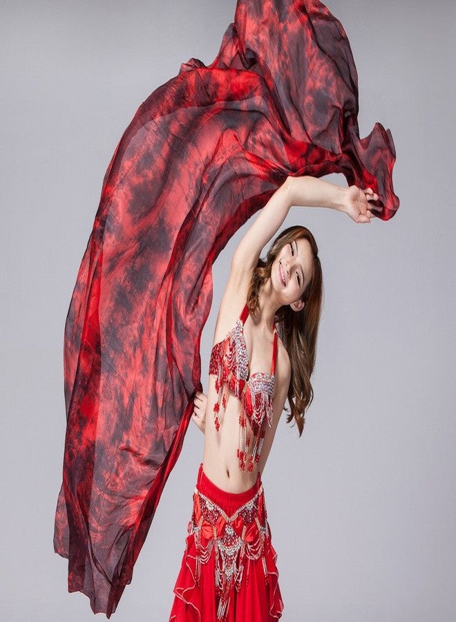 ZLTdream Women's 100% Silk Belly Dance Veils and Scarf Colors 98.4 * 43.3inch - Image 5