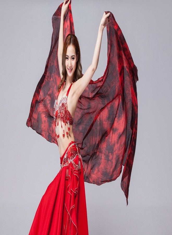 ZLTdream Women's 100% Silk Belly Dance Veils and Scarf Colors 98.4 * 43.3inch - Image 3