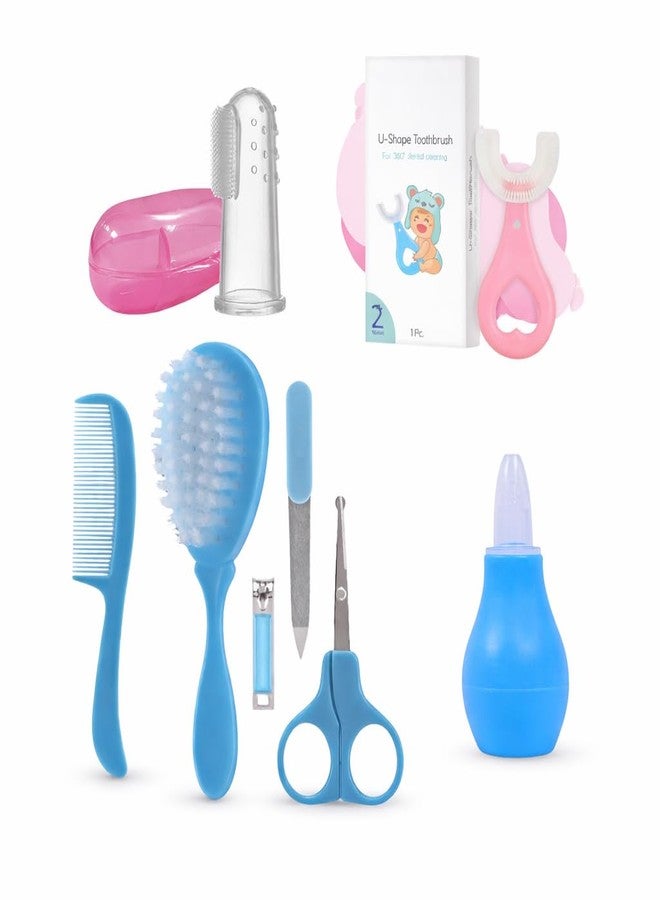 Kalra Magic® Baby Grooming Kit 1 | Newborn Care Set with Hair Brush, Comb, Nail Clipper, Scissors, File, U-Shape Toothbrush, Finger Brush & Nasal Cleaner - Image 1