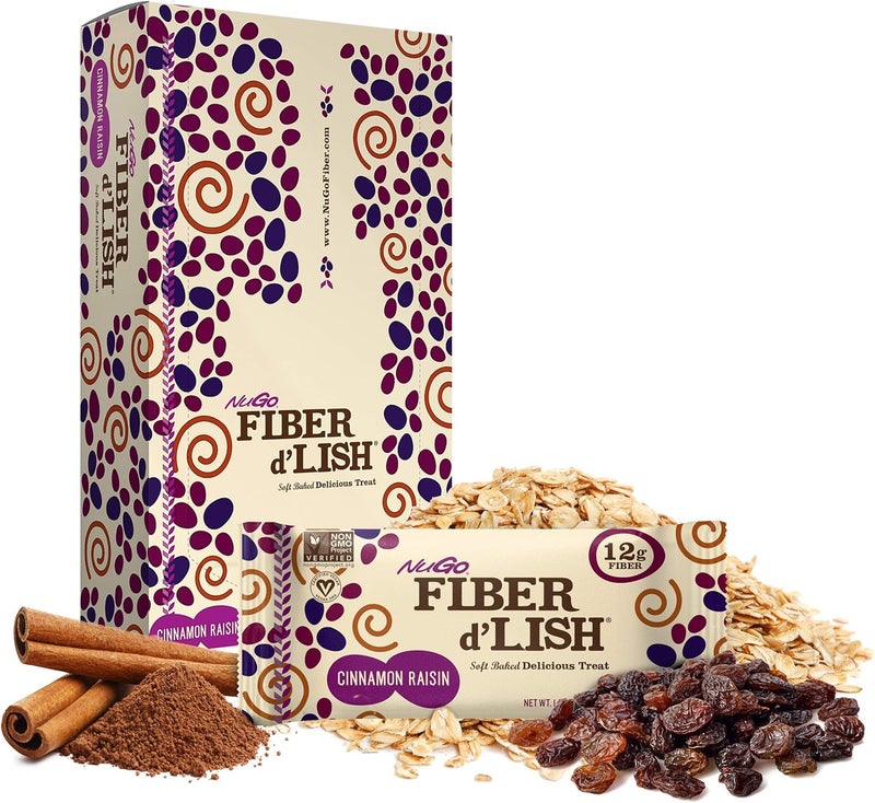 NuGo Fiber d'Lish Bar - Cinnamon Raisin Flavor, 16 Count - Image 3