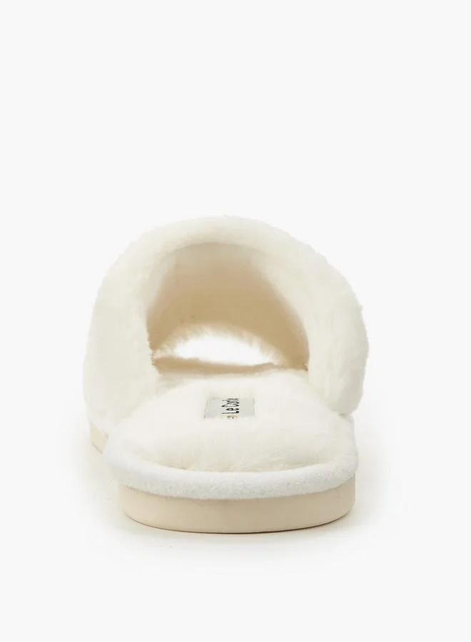 Le Confort Beige Women Faux Fur Bedroom Slides for Women | Best Price UAE