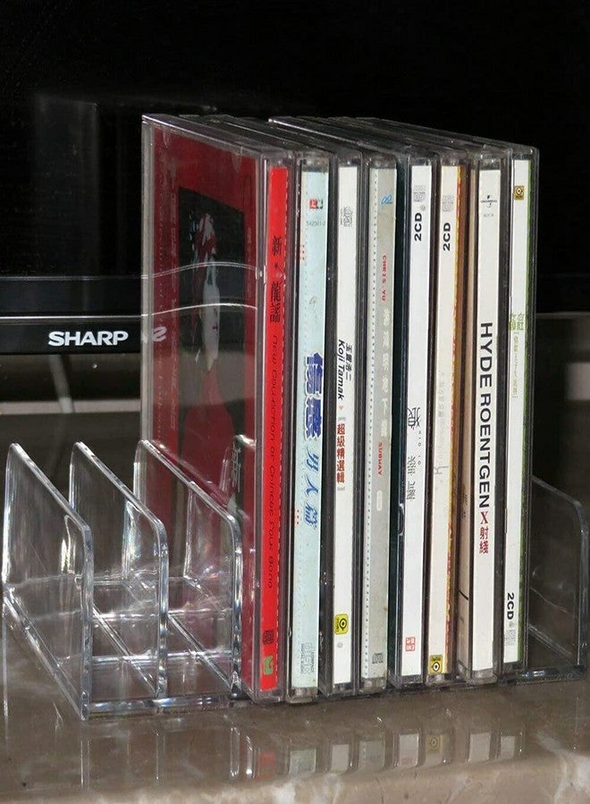 AUXPhome Clear Acrylic DVD/CD Storage Box CD Holder - CD Tray Holds up to 14 CD Cases for Media Shelf Storage and Organization for Countertop/Kitchen/Bathroom/Cabinet. - Image 1