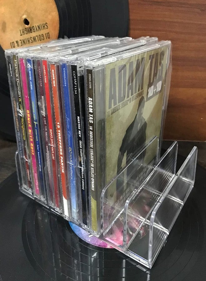 AUXPhome Clear Acrylic DVD/CD Storage Box CD Holder - CD Tray Holds up to 14 CD Cases for Media Shelf Storage and Organization for Countertop/Kitchen/Bathroom/Cabinet. - Image 5