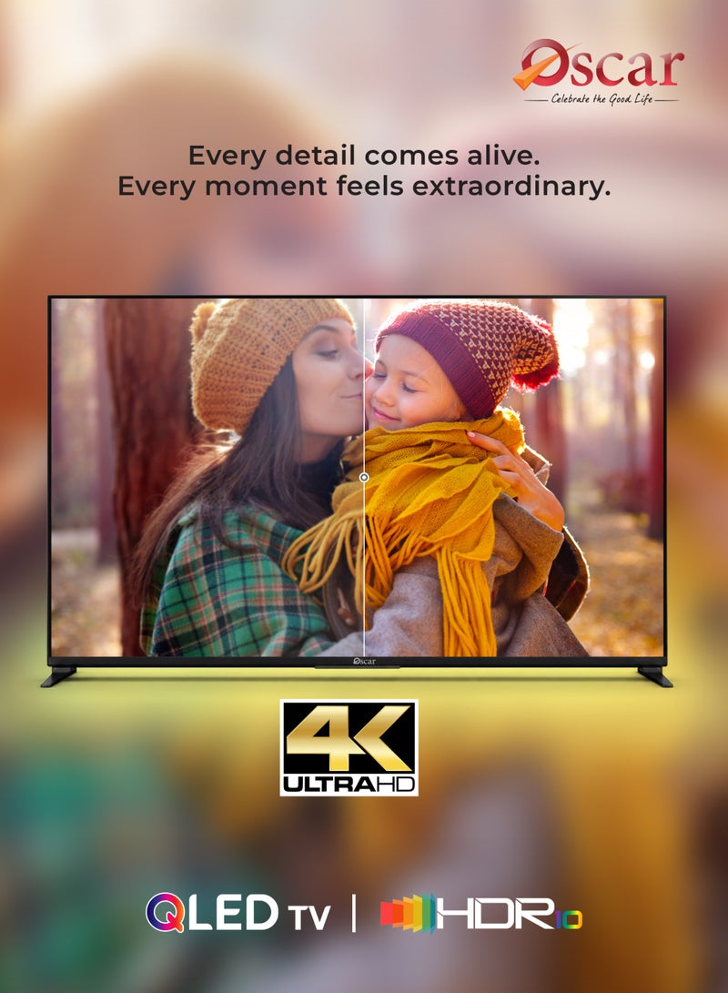 أوسكار تلفزيون أوسكار ذكي QLED 4K UHD مقاس 65 بوصة | يعمل بنظام التشغيل Tizen | نطاق ألوان واسع DCI-P3 | تصميم بدون إطار | تقنية HDR10 | صوت Dolby | واي فاي وبلوتوث | جهاز تحكم عن بعد صوتي | OST065QTZ - Image 4