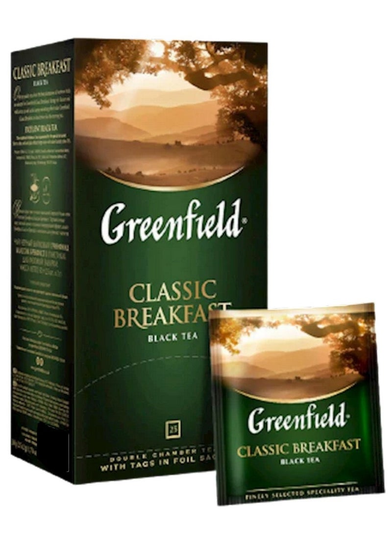 جرين فيلد شاي الإفطار الأسود الكلاسيكي 25 كيس شاي 50 جرام - Image 2