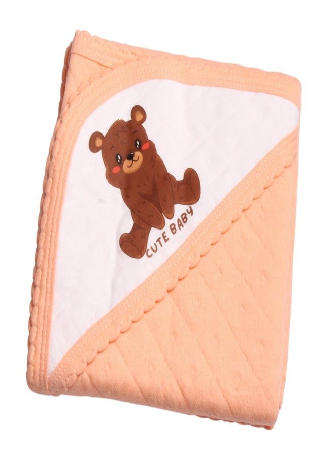 Hornbill Enterprises Hooded Wrapper, a Soft and Cozy Baby Towel Designed for Newborns (0-12 Months). It's Easy to wrap Your Little one snugly Super-Soft, Skin-Friendly Material Pack 1 (1, Orange) - Image 2