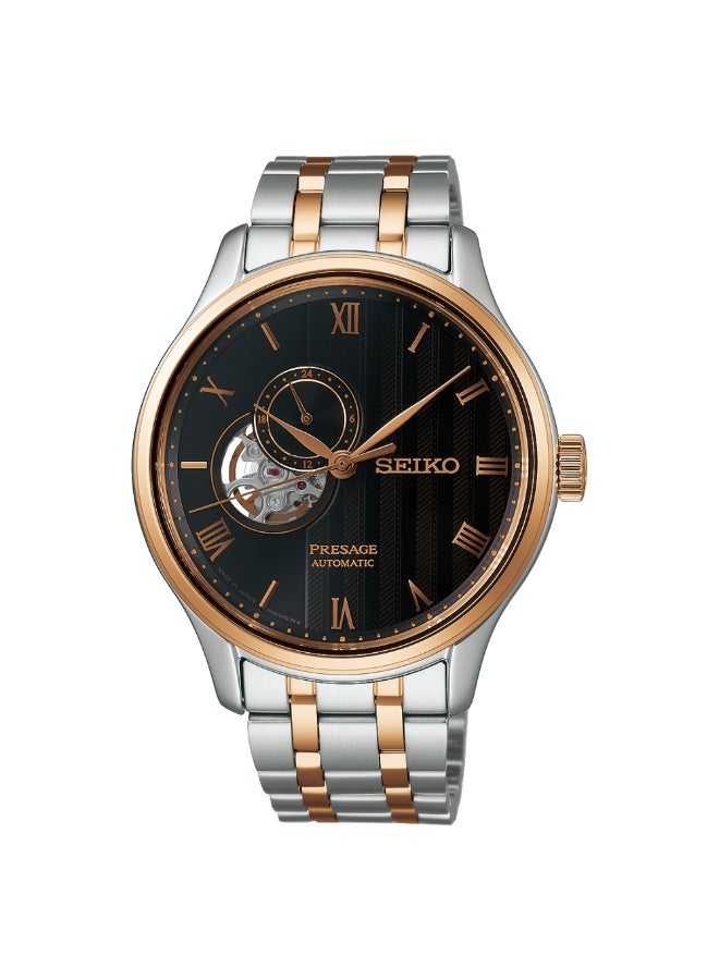 Seiko Presage Men's Automatic Open Heart Watch SARY262 | Roman Numeral Dial Stainless Steel