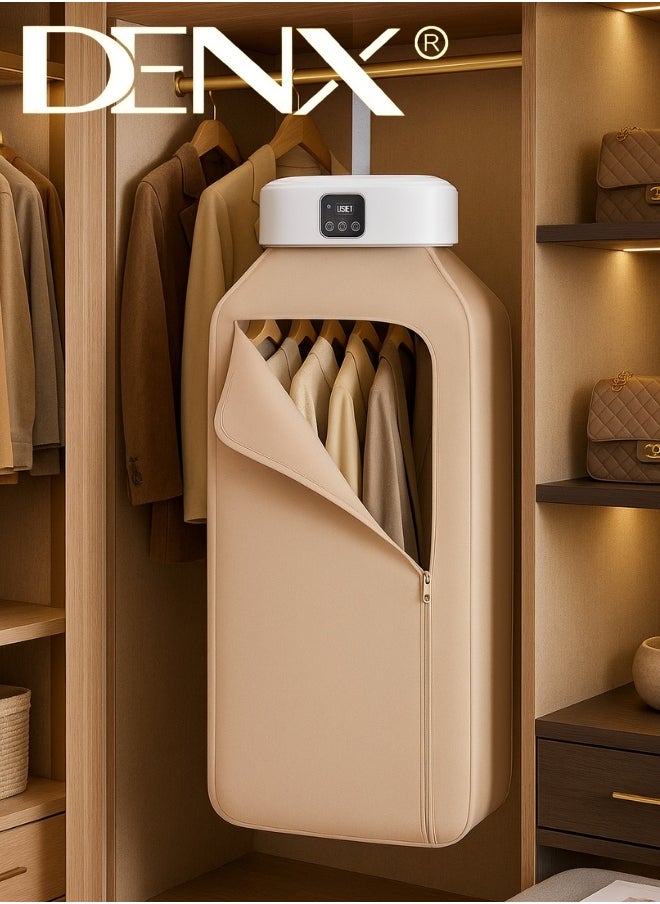 DENX DX2571 Portable Folding Clothes Dryer – Smart Design with Large Capacity, 3D Stereoscopic Drying, Dual Heat Modes, Remote Control, Intelligent Timer up to 8 Hours, Ideal for Home and Travel