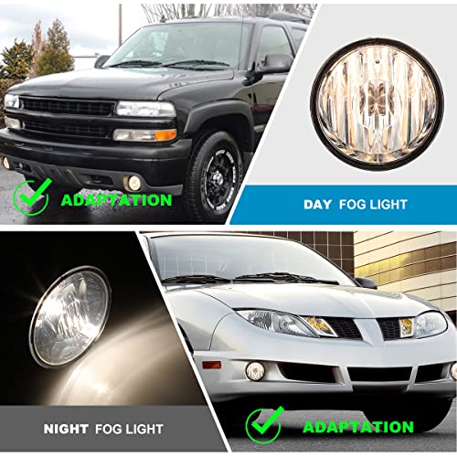CPW OEM Fog Lights Fit For [2000-2006 Chevy Suburban 1500 2500 Z71] [2000-2006 Chevy Tahoe Z71], Clear Lens Bumper Driving Fog Lights Pair [1997-2003 Pontiac Grand Prix] [2000-2005 Pontiac Sunfire] - Image 4