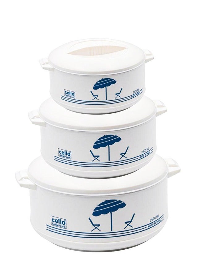 BASURRAH Set of 3-piece containers, size 0.8-2-2.5 liters, white  - Image 1