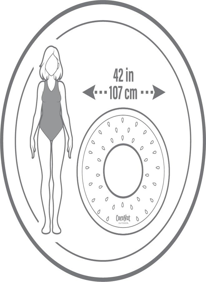 CocoNut Float Juicy Watermelon Glitter Pool Float - Inflatable Ring Float - Durable Long Lasting 3.5 Foot Lounge Tube and Water Toy - Colorful Decoration for Summer Parties, Events - Ages 8+ Years - Image 5