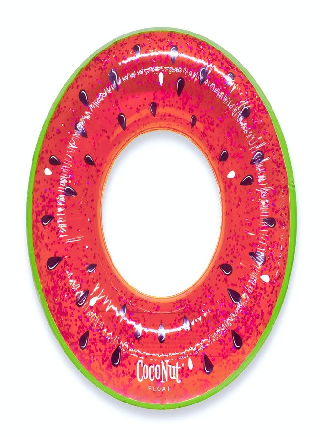 CocoNut Float Juicy Watermelon Glitter Pool Float - Inflatable Ring Float - Durable Long Lasting 3.5 Foot Lounge Tube and Water Toy - Colorful Decoration for Summer Parties, Events - Ages 8+ Years - Image 1