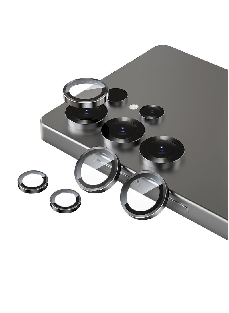 Remson Optic Guard Camera Lens Protector Scratch Resistant Individual Lens Protector with Aluminum Alloy Ring Compatible for Samsung Galaxy S25 Ultra - Black - Image 1