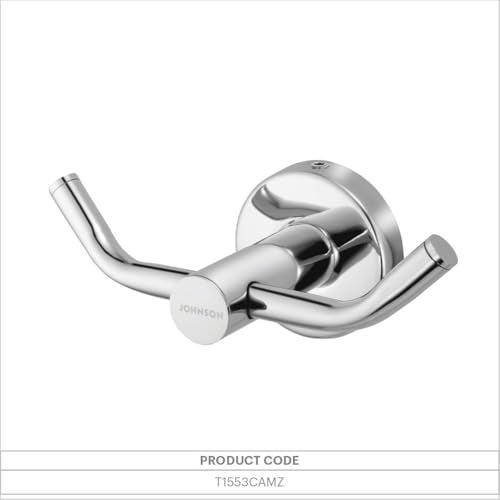 Johnson Bathrooms Alpha 304 Grade Stainless Steel Robe Hook | Cloth - Towel Hanger | Chrome Colour | T1553CAMZ | 1 Year Warranty - Image 4