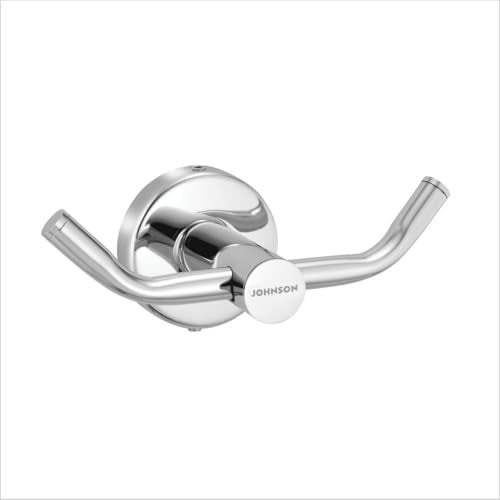 Johnson Bathrooms Alpha 304 Grade Stainless Steel Robe Hook | Cloth - Towel Hanger | Chrome Colour | T1553CAMZ | 1 Year Warranty - Image 3