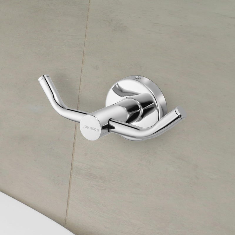 Johnson Bathrooms Alpha 304 Grade Stainless Steel Robe Hook | Cloth - Towel Hanger | Chrome Colour | T1553CAMZ | 1 Year Warranty - Image 5