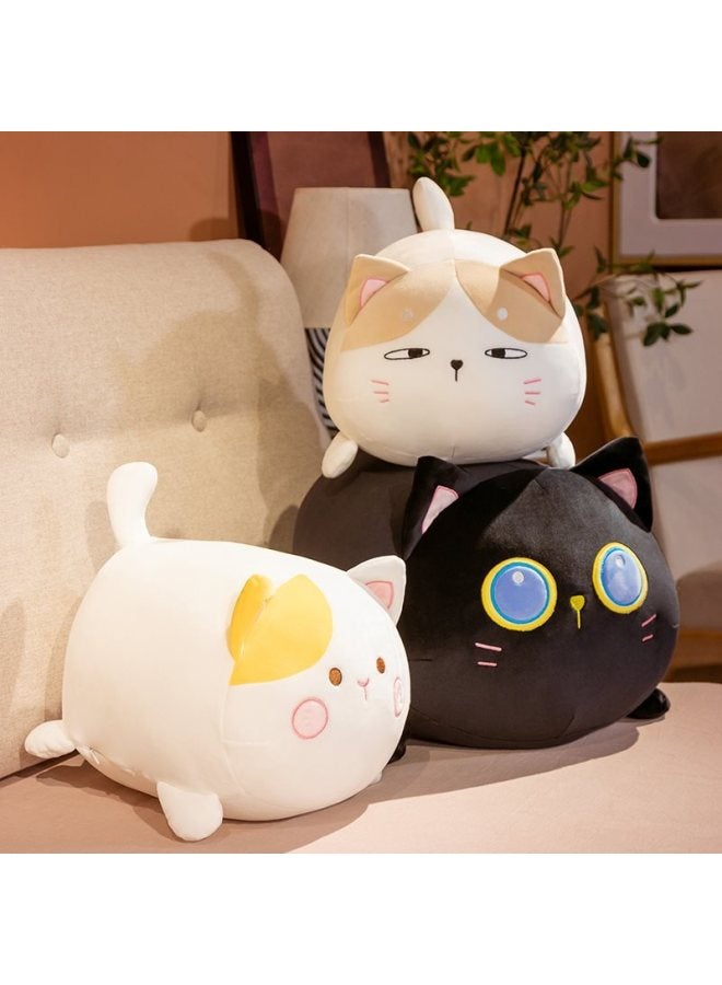 Fat Cat Pillow Sleeping Doll Plush Toy Doll Soft Sleeping Big Doll With Clip Legs Large Black Kitten-Specifications:50cm-Color:Black Cat - Image 3