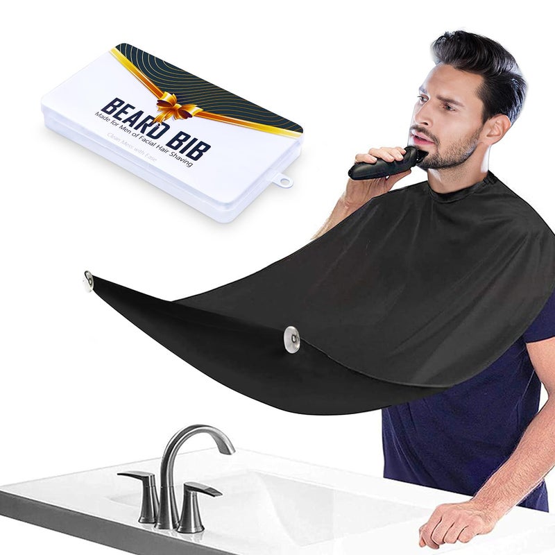 Beard Bib Beard Apron Beard Catcher for Men Shaving and Trimming NonStick Beard Cape Grooming Cloth with 3 Suction Cups Best Gifts for Fathers DayValentines Day