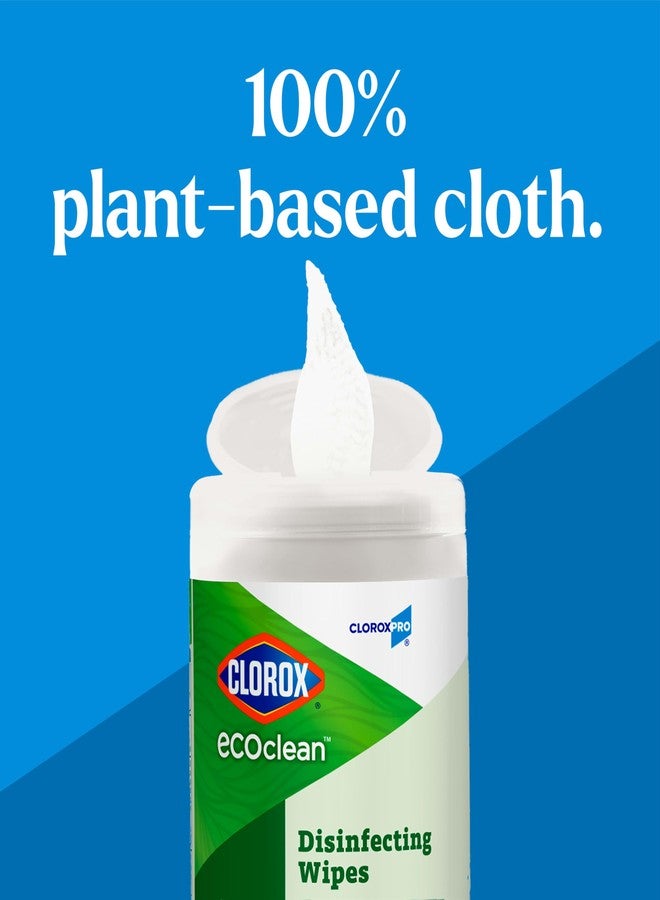 CloroxPro Clorox EcoClean Disinfecting Wipes, Multipurpose 100% Plant Based Cleaning Cloths, Antibacterial Disinfectant, Safe for Multi Surface Use, 75 Count - Image 3