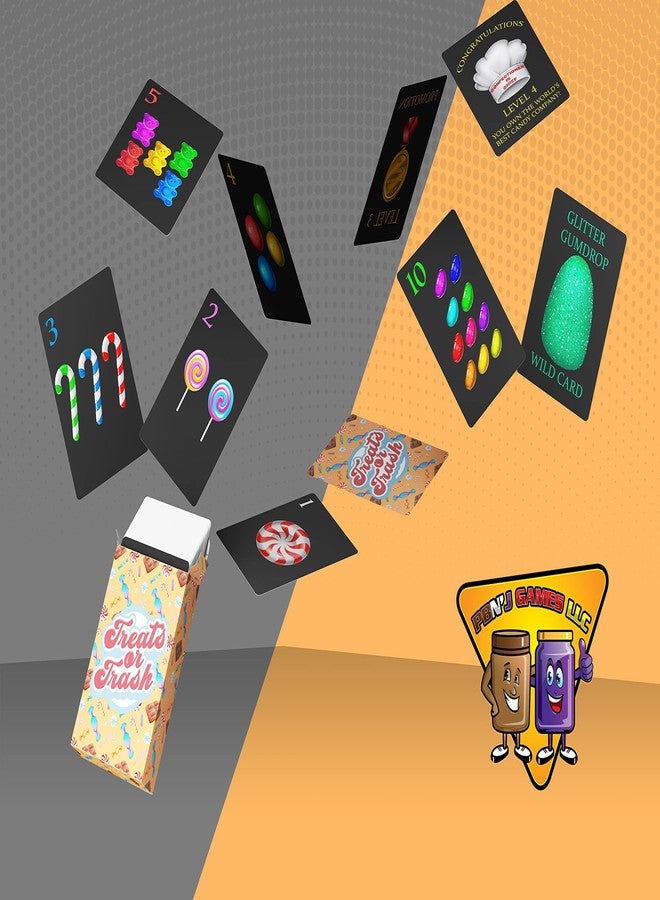 PBN'J Games LLC علاجات أو قمامة - لعبة ورق مثيرة للأطفال والعائلات - اجمع علاجاتك وتجنب القمامة! 2-4 لاعبين | أعمار 4+ | فائز بجوائز اختيار الأم | من ألعاب PBN'J - Image 2