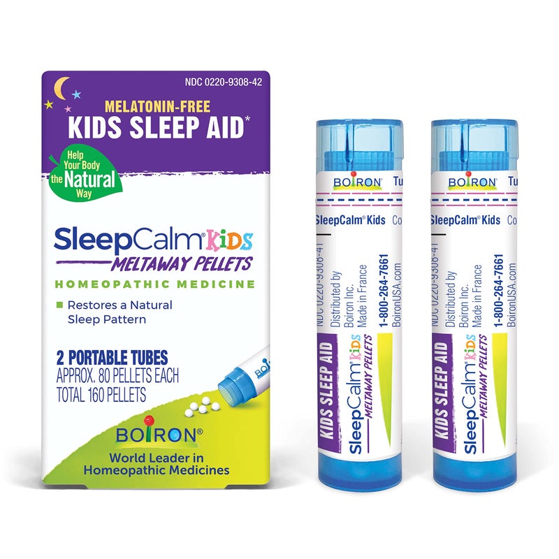 Boiron SleepCalm Kids Sleep Aid for Deep, Relaxing, Restful Nighttime Sleep - Melatonin-Free and Non Habit-Forming - 2 Count (160 Pellets) - Image 1