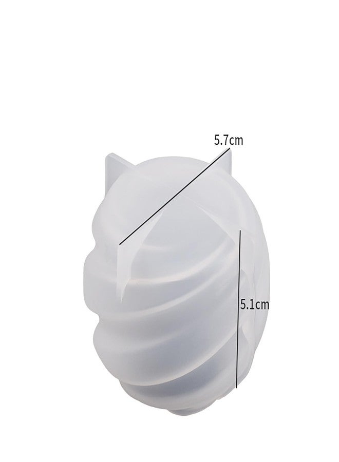 ESEENS 2 Pack Wave Candle Mold Spiral Candle Mold Ball Mold Ball Resin Casting Mold Resin Making Molds Silicone Mold for Candle Home Decorate Mold Candle Making Mold 3D Animal Mold Clay Mold - Image 4