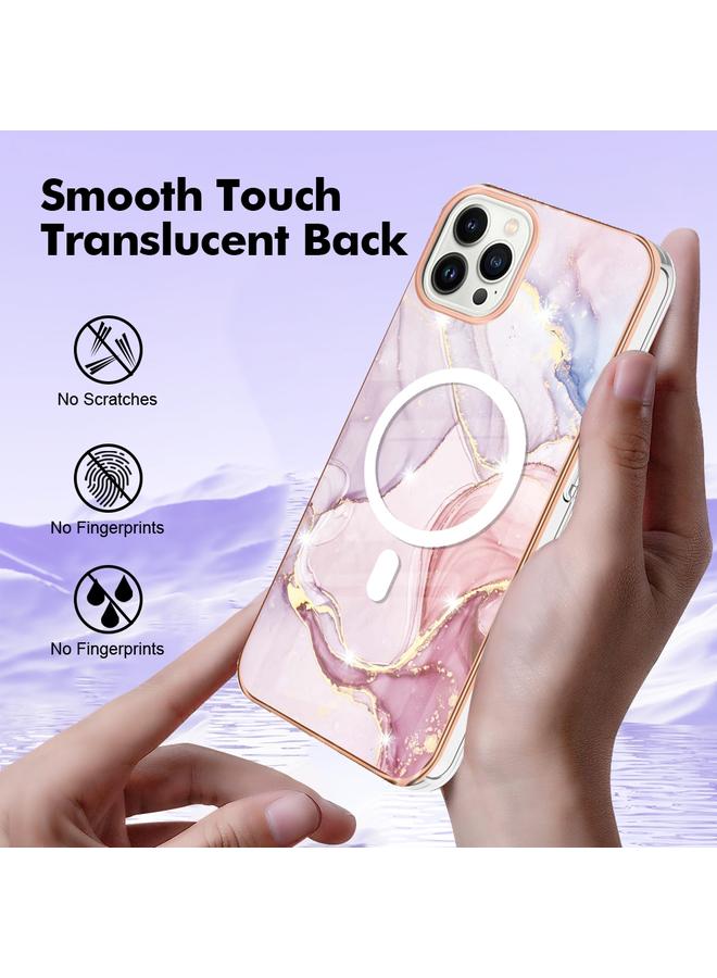Zaboon Case For iPhone 13 Pro Marble Pattern Dual-side IMD Magsafe TPU Phone Case - Image 5