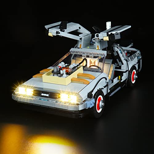 VONADO Light Kit Compatible with Lego Delorean 10300 Lego Sets Not Included Led Lighting Kit Compatible with Lego Back to The Future Time Machine TimeTravel Car Standard Version - Image 1
