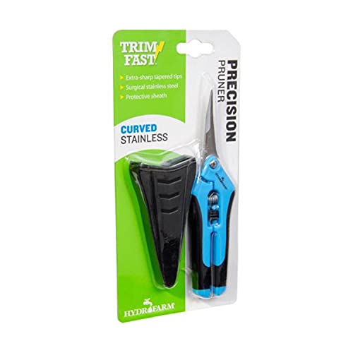 Hydrofarm HGPP400C Precision Curved Blade Pruners, Blue - Image 4