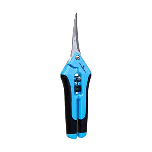 Hydrofarm HGPP400C Precision Curved Blade Pruners, Blue - Image 1