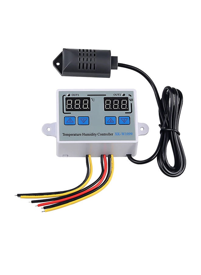 NIBEMINENT Dual-Digital Temperature Humidity Controller Multicolour 7.5 x 5.5 3.1centimeter - Image 1