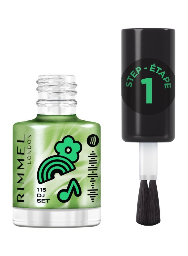 RIMMEL LONDON عصا متعددة لطيفة ومجانية 001 - كراميل غسق (بني فاتح) ومجموعة طلاء أظافر سوبر جل بحجم 115 - مجموعة دي جي، 12 مل و قلم ظلال عيون وندر لاست لون 006 بلش كهربائي 1.64 جرام حزمة - Image 3