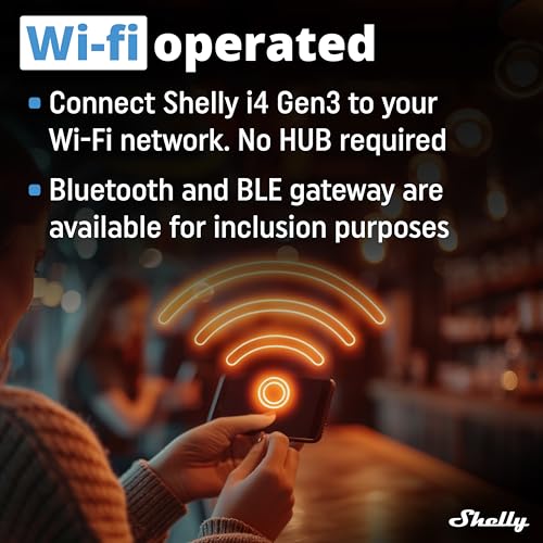 Shelly i4 Gen3 | WiFi Smart 4-Digital inputs Controller of Shelly Relays | Home Automation | Compatible with Alexa & Google Home | iOS Android App | No Hub | Remote Control | Multi-Click - Image 3