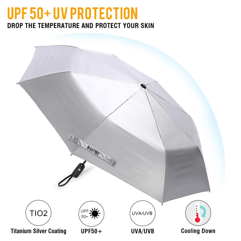 G4Free UPF 50+ UV Protection Large Travel Umbrella 42/46 Inch Auto Open Close Windproof Sun Blocking Umbrella - Image 2