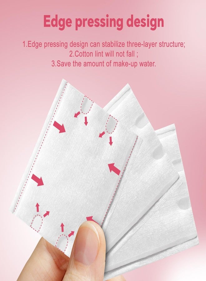 ICOTLE Square Cotton Pads 475 Pcs Makeup Remover Pads Cotton Squares for Face 75 Thick and 400 Ultra-Thin for Daily Skin Care, Pair with Makeup Remover - Image 5